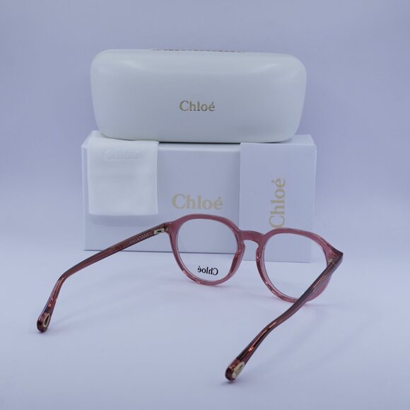 Chloe CH0012O 006 Eyeglasses Pink 50mm Square Frame main image 6